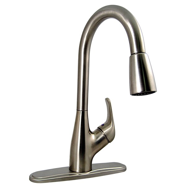 Valterra PF231461 Single-Handle Pull Down Hybrid Kitchen Faucet w Spray Shut-Off-Brushed Nickel PF231461 - main
